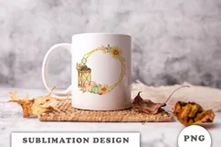 Watercolor Autumn lantern Clipart png Product Image 2