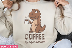 Coffee, my liquid patience PNG, Funny Coffee Animals Sublima Product Image 1
