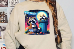 Stay Trashy Sublimation, Funny Raccoon Png Product Image 3