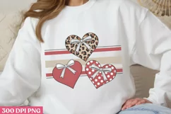 Hearts PNG, Coquette Valentines Day Sublimation PNG Product Image 1