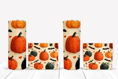 Cartoon Halloween Pumpkin Tumbler, Halloween Bats Tumbler Product Image 2