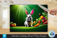 Rabbit Cutting Board Sublimation Design Product Image 1