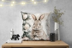 Cozy Christmas Pillowcase, Christmas Rabbit Pillow Case Product Image 2
