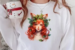 Fairy Christmas Sublimation Clipart, Fairy Christmas PNG Product Image 2
