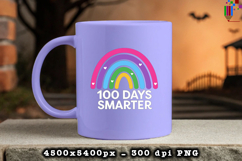 100 Days Smarter Rainbow PNG Product Image 3