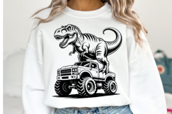 Dinosaur &amp; Truck Svg Design | Svg Cut Files | Shirt Svg Product Image 2