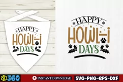 Happy howl-i days SVG, Christmas Dog SVG Product Image 2