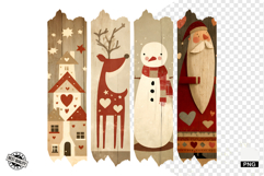 Wooden Christmas Brushstrokes Clipart Product Image 1
