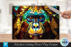 Monkey Stained Cutting Board Sublimation Design Product Image 1