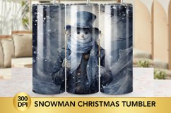 Snowman Christmas Tumbler Wrap Sublimation Designs Product Image 1
