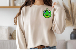 Cute Frog Keychain Embroidery Design Product Image 3