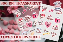 Love sticker Hearts Stickers Sheet St. Valentine&#039;s Heart PNG Product Image 1