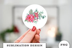 Watercolor Christmas bouquet sublimation Product Image 2