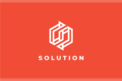 Solution Letter S Hexagon Logo Design Vector Product Image 2