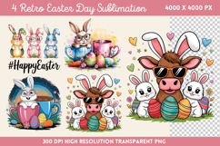 Retro Easter Day Sublimation Bundle PNG Product Image 3