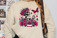 Funny Floral Skeleton Sublimation, Sarcastic Png Product Image 2