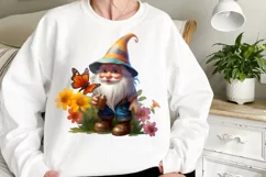 Garden Gnome Sublimation clipart, Watercolor Clipart Product Image 2