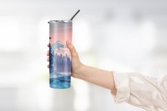 Beautiful Lakeside Landscape Tumbler Wrap Design Product Image 2