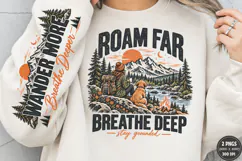 Wander More Front Sleeve PNG, Mountain Hiking Front Sleeve D Product Image 2
