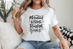 Mermaid kisses starfish wishes SVG Design, Mermaid SVG Desig Product Image 2