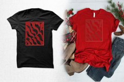 Red Abstract Wave Leaf Embroidery Design File Product Image 2