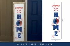 USA Patriotic Vertical Porch Signs - Set of 8 Variations Product Image 2