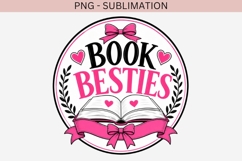 Book besties png design for T-shirts Product Image 4