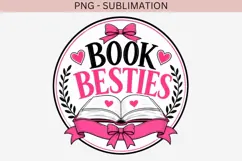 Book besties png design for T-shirts Product Image 4