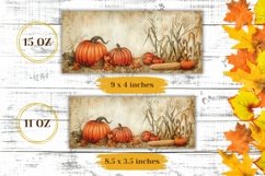 Fall Pumpkins Mug Wrap, Harvest Pumpkin Mug Sublimation Product Image 2