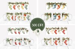 Christmas Socks Mug Design, Winter Mug Template Product Image 2