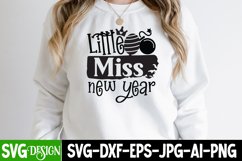 Little Miss New Year SVG Cut File , New Year SVG Cut File Product Image 1