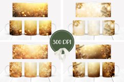 Christmas Baubles Mug Design, Gold Christmas Glitter Mug Product Image 2