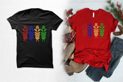 Colorful Leaf Line Embroidery Design Product Image 2