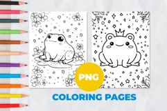 Cute frog Coloring Pages | Coloring book Product Image 1