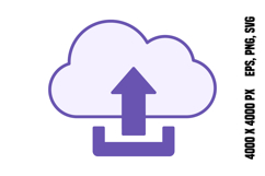 Colored Cloud Upload Icon Product Image 1