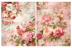 Shabby Chic, Flowers, Papers, Junk Journal, Botanical Product Image 2