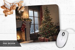 Vintage Christmas Scene Mouse Pad PNG Design Product Image 1