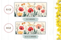Wildflowers Mug Design, Spring Flowers Mug Sublimation Product Image 2