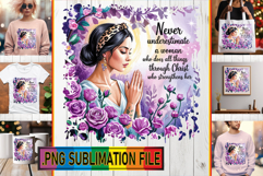 Unique Tote Bag Art Ideas, Praying Woman Product Image 1
