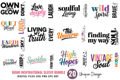 Boho Inspirational Sleeve SVG Designs, Inspirational SVG Product Image 2