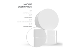Plastic Cream Jars - PSD Mockup Product Image 2
