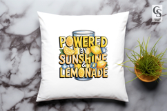 Powered By Sunshine And Lemonade Clipart Sublimation PNG Product Image 2