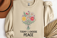 Today I choose peace PNG, Vintage Flowers Sublimati Product Image 3