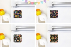 Easter Magnet Sublimation, Floral Print, Easter Eggs Magnet Product Image 2