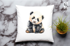 Cute Baby Panda Sitting Clipart Sublimation PNG Product Image 3