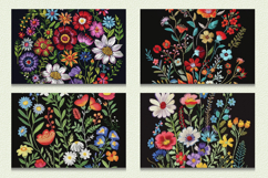 Boho Wildflowers Embroidery Cutting Boards sublimation Desig Product Image 2