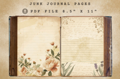 Shabby Chic Vintage Floral Junk Journal PRINTABLE KIT Product Image 2