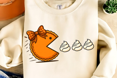Funny Pumpkin Pie Thanksgiving Fall PNG, Pumpkin Pie Chasing Product Image 3