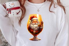 Christmas Wine Cup Sublimation Clipart Product Image 2