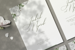 elegant wedding invitation card with roses watercolor Product Image 2